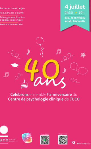Affiche anniversaire du CPC à l'UCO Angers